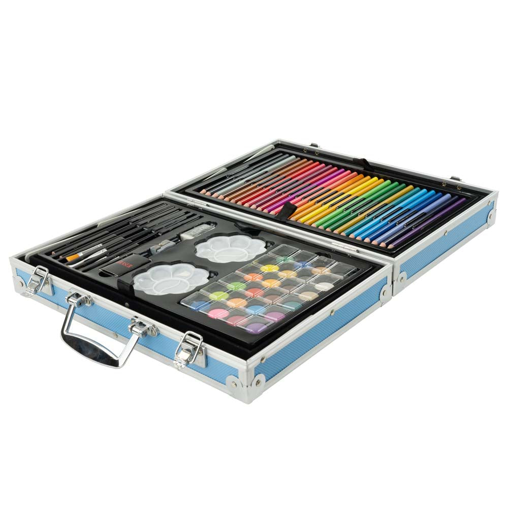 DUŻY Zestaw artystyczny Do Malowania NIEBIESKI