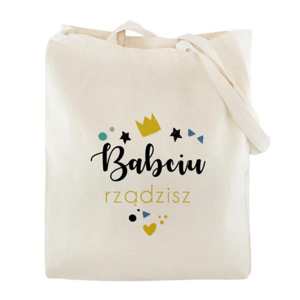 Zestaw Torba Bawełniana Kubek Poduszka Babciu Rządzisz Prezent na Dzień Babci