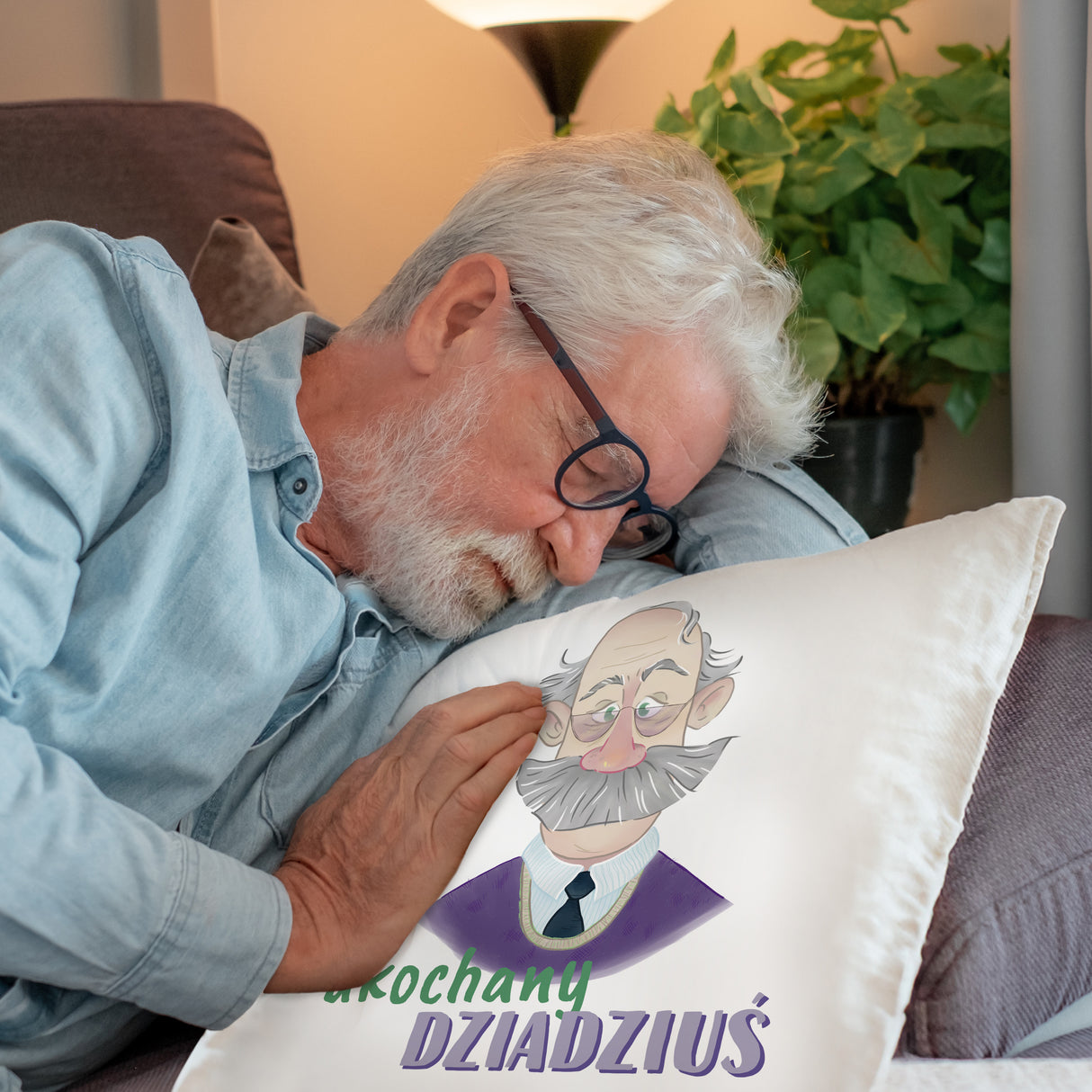 Poduszka na Dzień Dziadka - Ukochany Dziadziuś Prezent na Dzień Dziadka