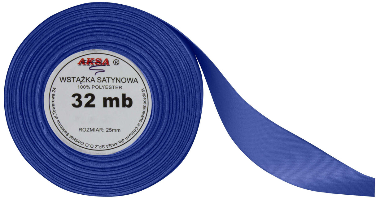 Tasiemka satynowa NIEBIESKI 25mm