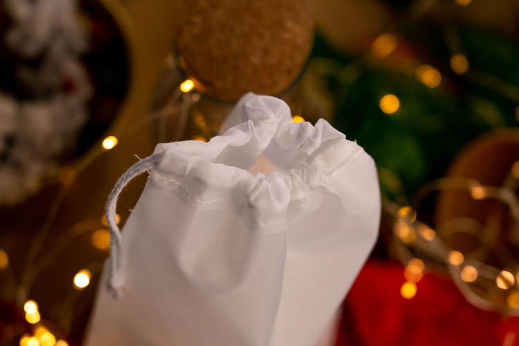 Woreczek poliestrowy 17x36cm Merry Christmas Renifer