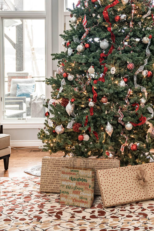 Torba papierowa świąteczna 180x80x220mm Merry Christmas