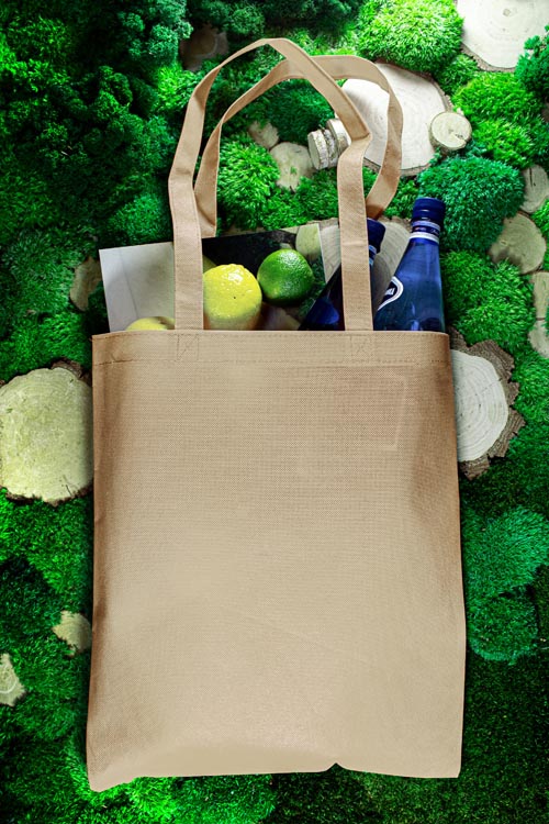 Torba polipropylenowa ecru 360x420mm Uchwyt: 70cm