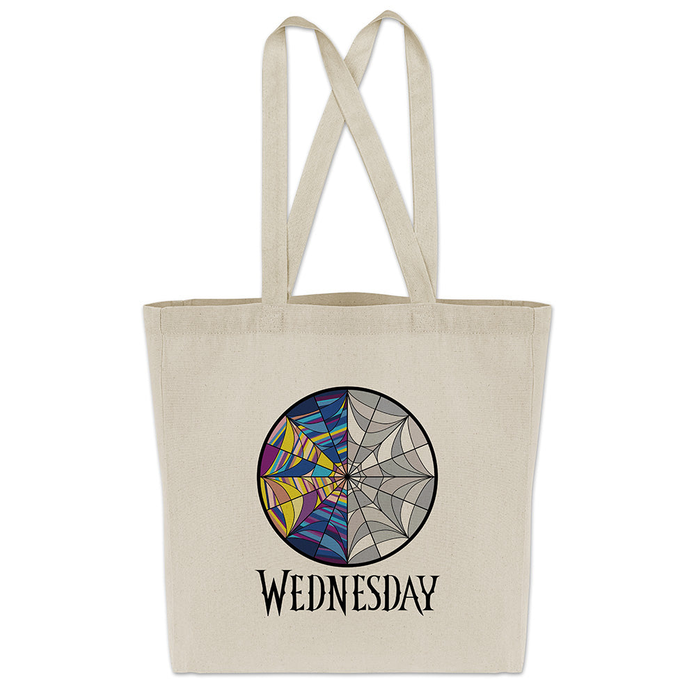 Torba bawełniana WEDNESDAY ADDAMS PAJĘCZYNA ECRU