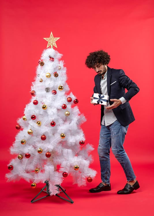 Metalowy stojak na choinkę Czarny