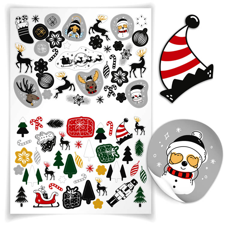 Naklejki świąteczne ozdobne Bałwan