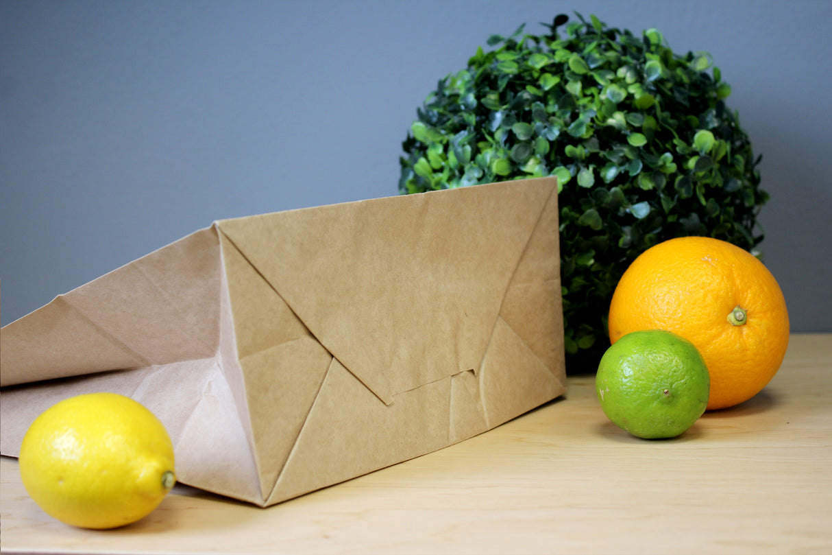 Torba papierowa 240x100x360mm z uchwytem skręcanym Brązowa