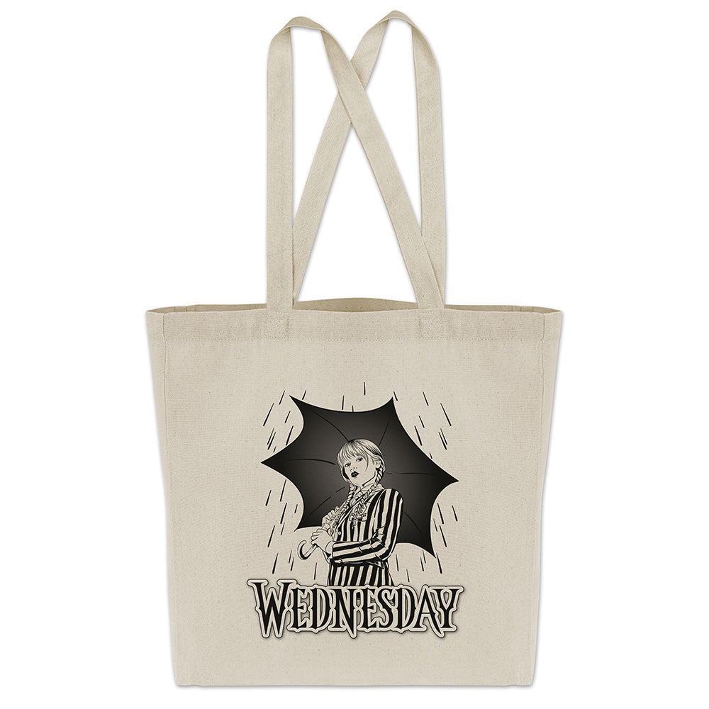 Torba bawełniana WEDNESDAY ADDAMS CZARNO BIAŁA ECRU