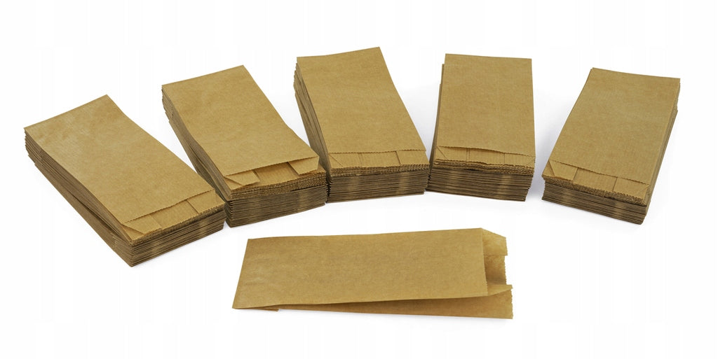 Torebka fałdowa 70x170 Brązowa 250szt.