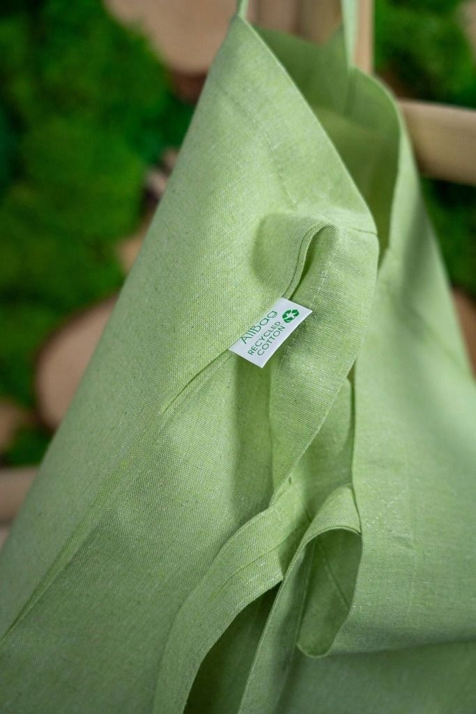 Torba bawełniana 380x420mm Zielona Uchwyt: 70cm