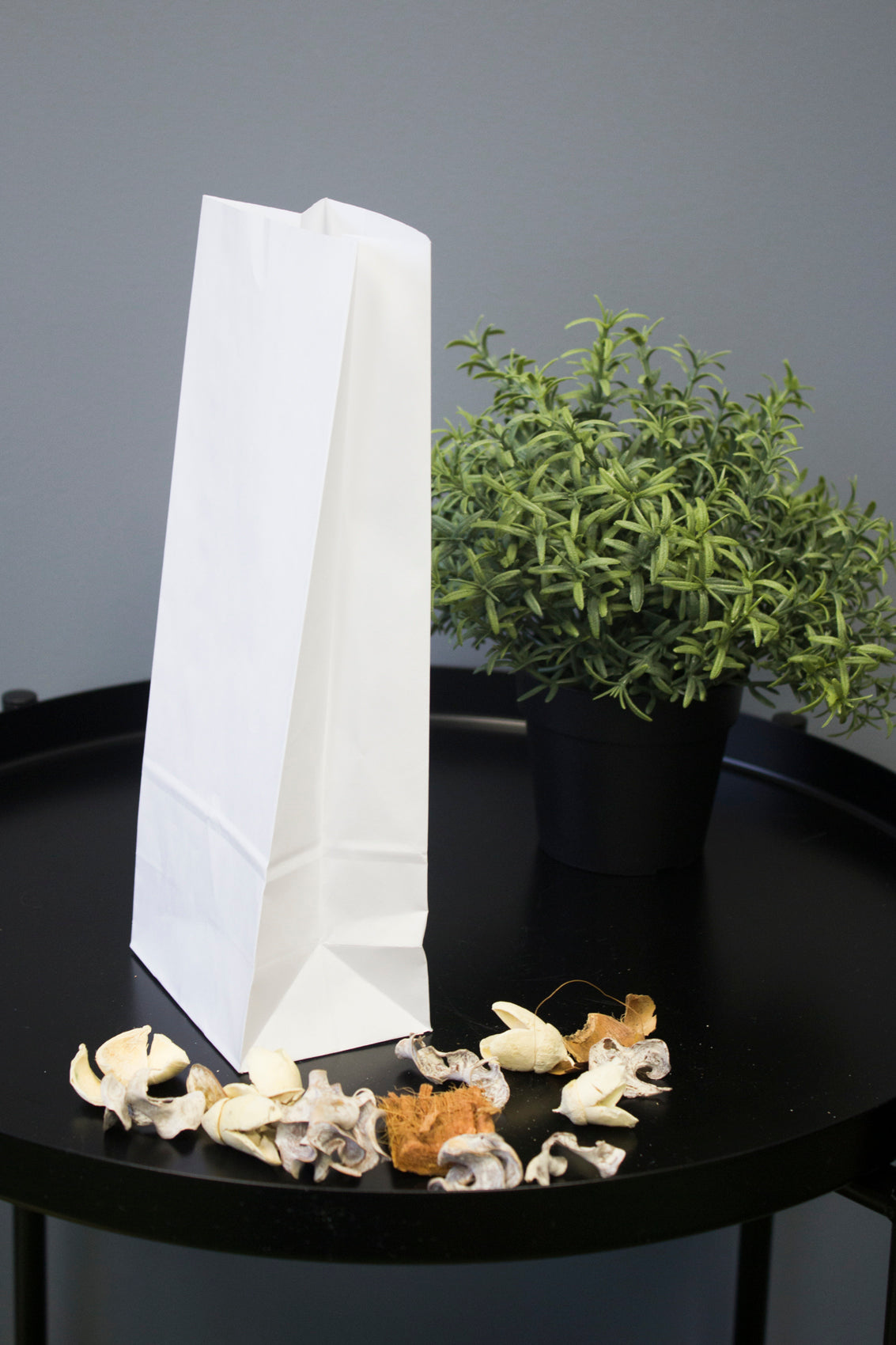 Torba papierowa klockowa 100x70x260mm Biała 1000szt.