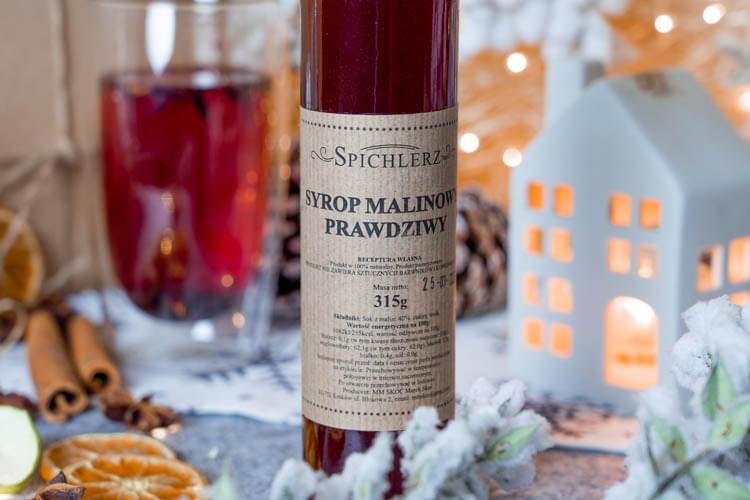 Kosz prezentowy SYROP HERBATA POMARAŃCZA