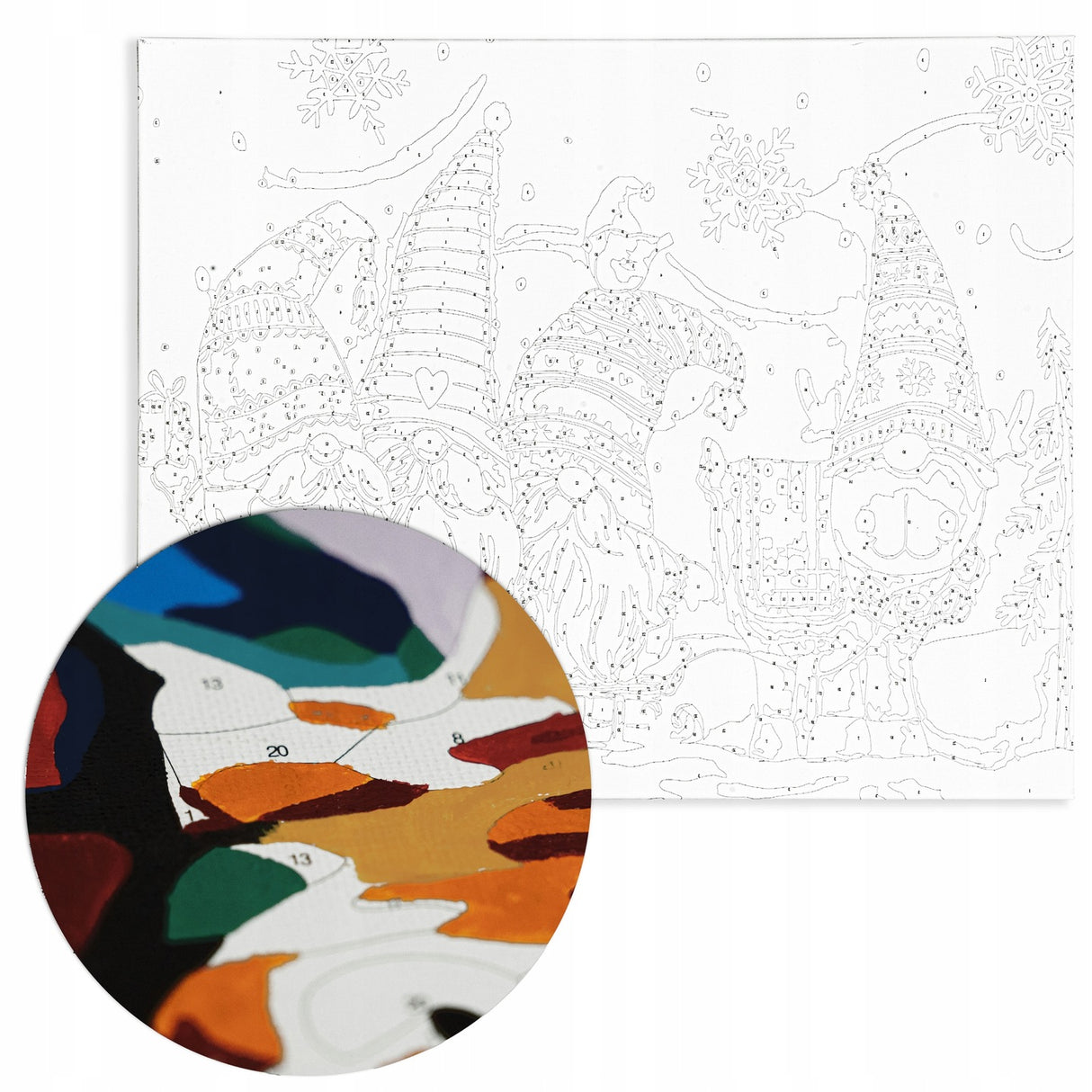 Malowanie po Numerach Gnomy 40x50 cm