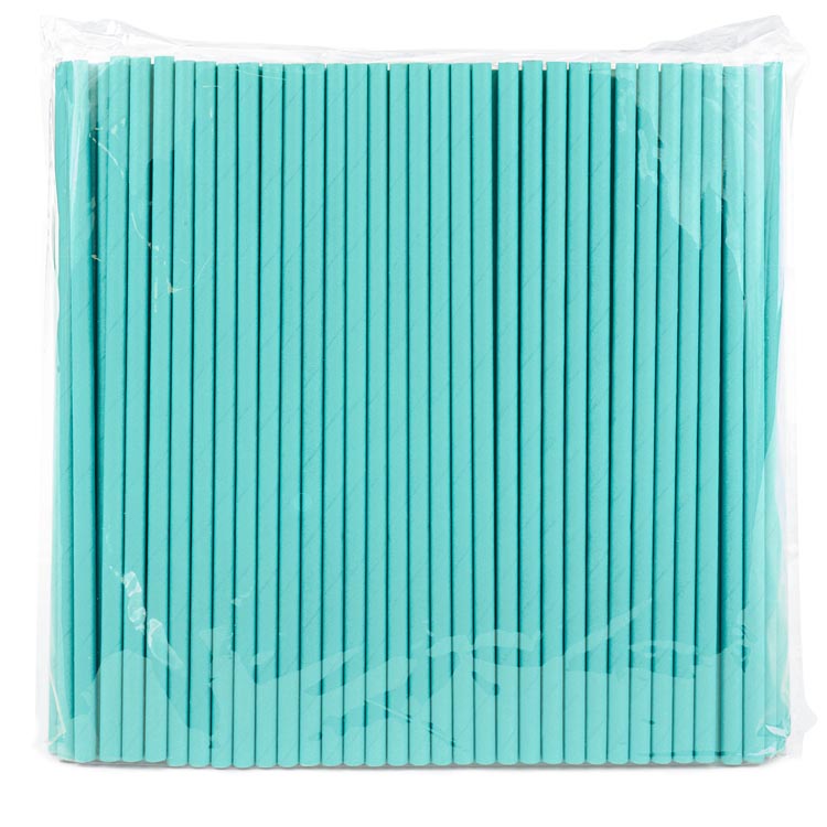 Słomki papierowe TURKUSOWE 20cm ekologiczne 250szt