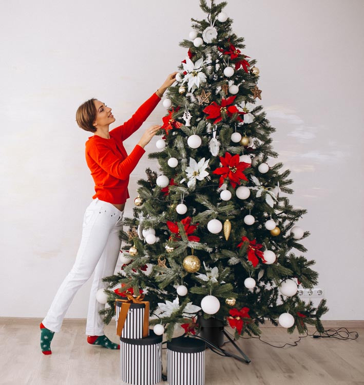 Metalowy stojak na choinkę Czarny