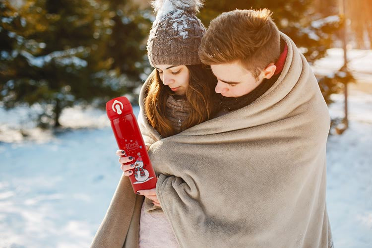 Termos czerwony Bałwan 500ml