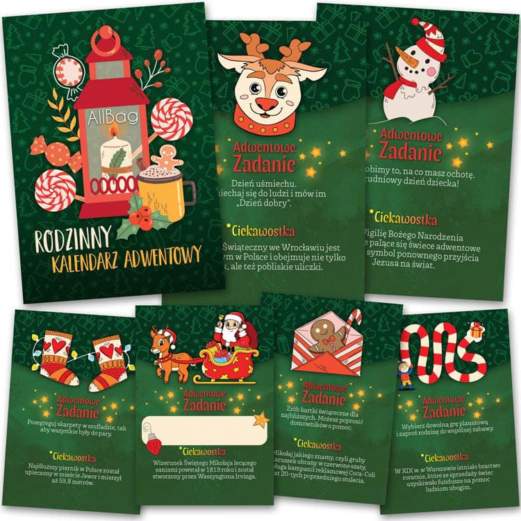 Kalendarz adwentowy Karty z zadaniami 30szt.