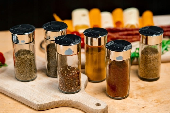 Pojemniki na przyprawy SZKLANE 6szt.
