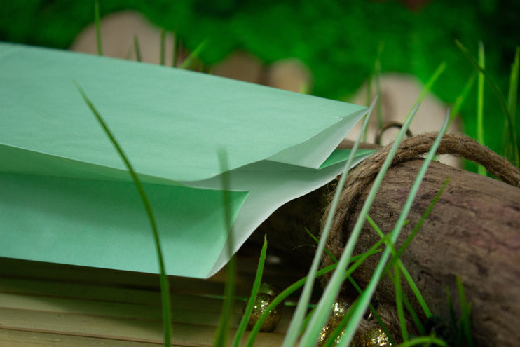 Torba papierowa klockowa 100x70x280mm Zielona