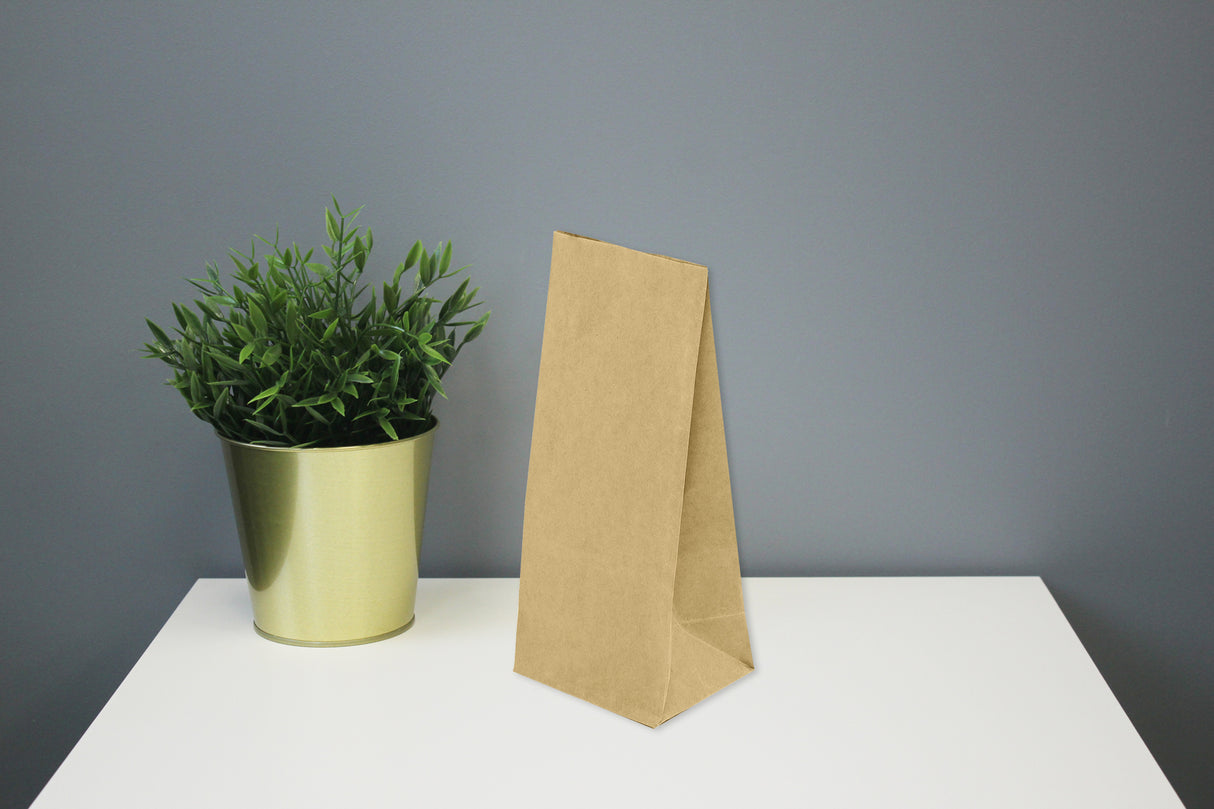 Torba papierowa klockowa 80x65x190mm Brązowa 1000szt