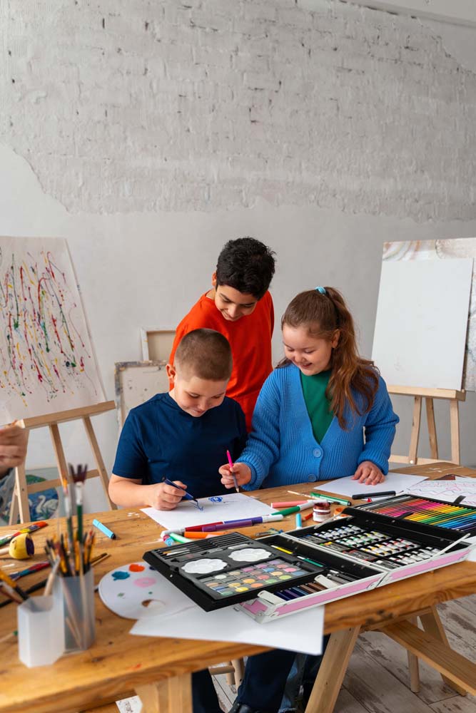 DUŻY Zestaw artystyczny Do Malowania RÓŻOWY