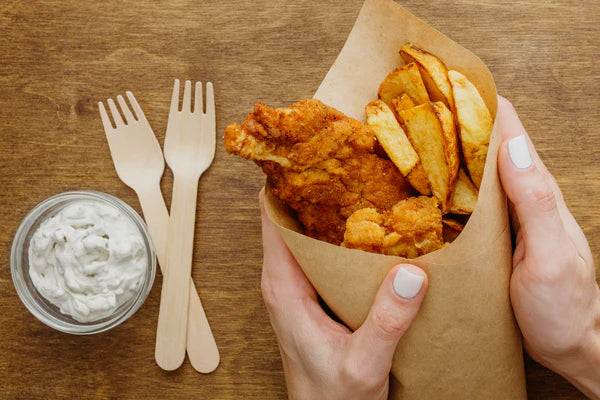 Ekologiczny widelec drewniany 16cm 100szt