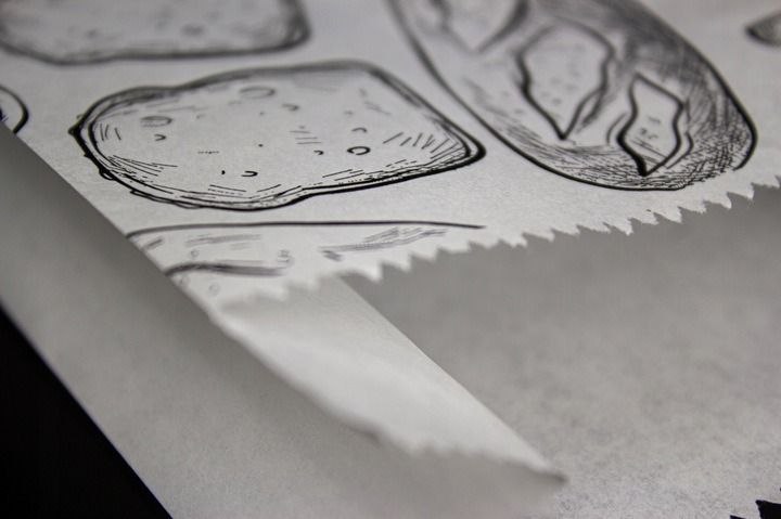 Torba fałdowa 120x210mm z nadrukiem Bon Appetit