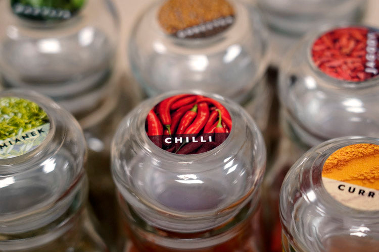 Naklejki na przyprawy KOLOROWE 160szt.