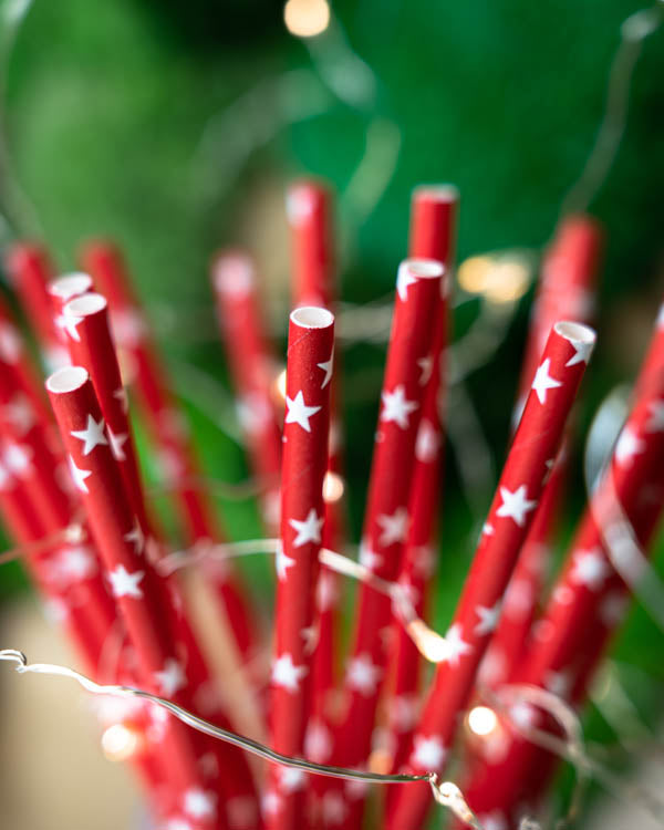 Słomki papierowe GWIAZDKI 20cm ekologiczne 250szt