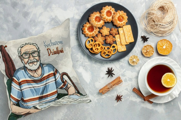 Poduszka na dzień Dziadka - Kochanemu Dziadkowi Prezent na Dzień Dziadka