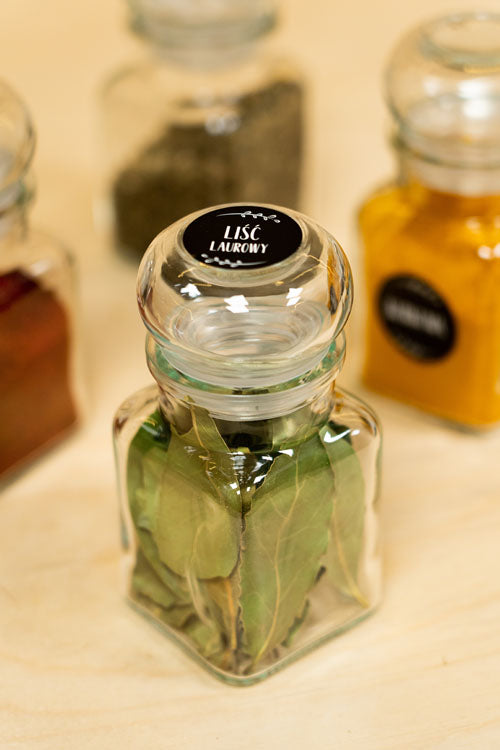 Słoiki na przyprawy 150ml 24 sztuki+ 200 naklejek+ czerpak+EBOOK