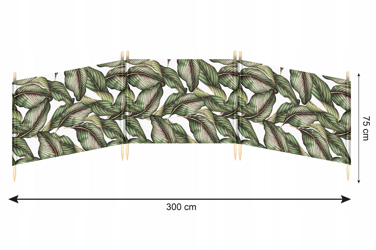 Parawan plażowy 3M ZIELONE LIŚCIE