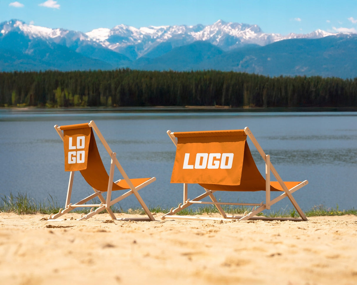 Leżak drewniany - REKLAMOWY + zwiewka