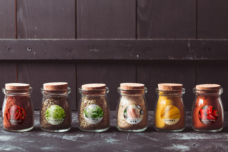 Naklejki na przyprawy KOLOROWE 160szt.