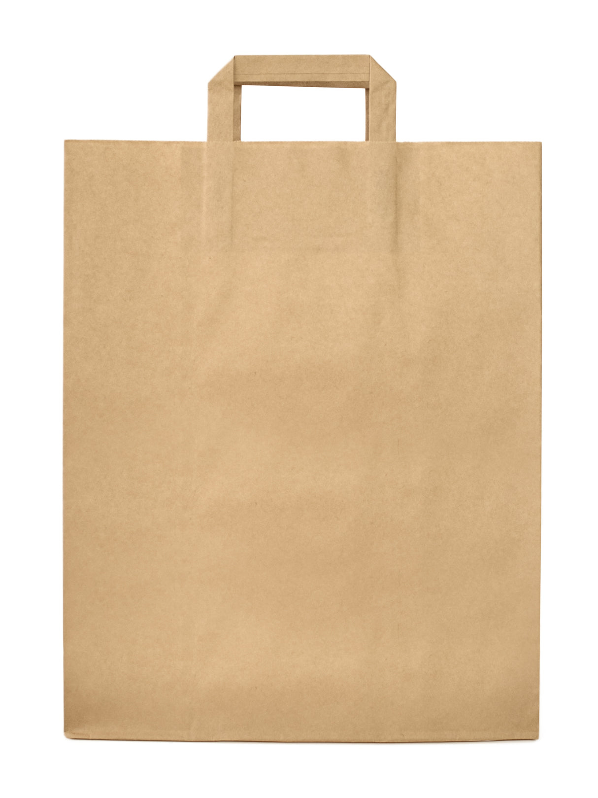 Torba papierowa 320x140x420mm z uchwytem płaskim Brązowa