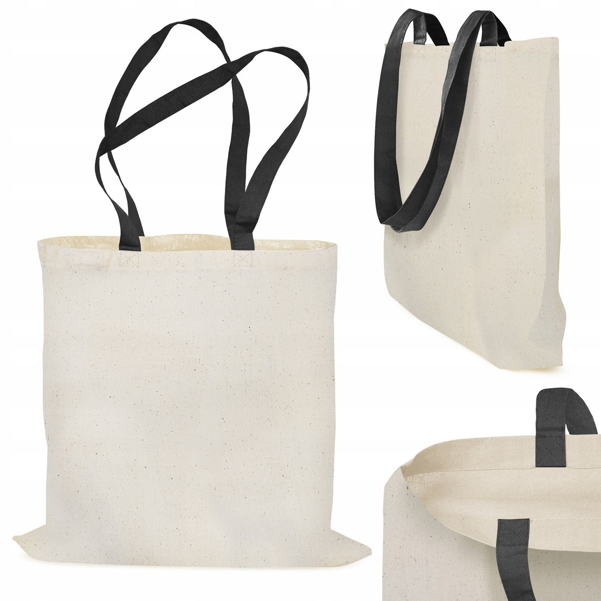 Torba bawełniana ecru 38x42cm SZARE UCHO 140g/m2