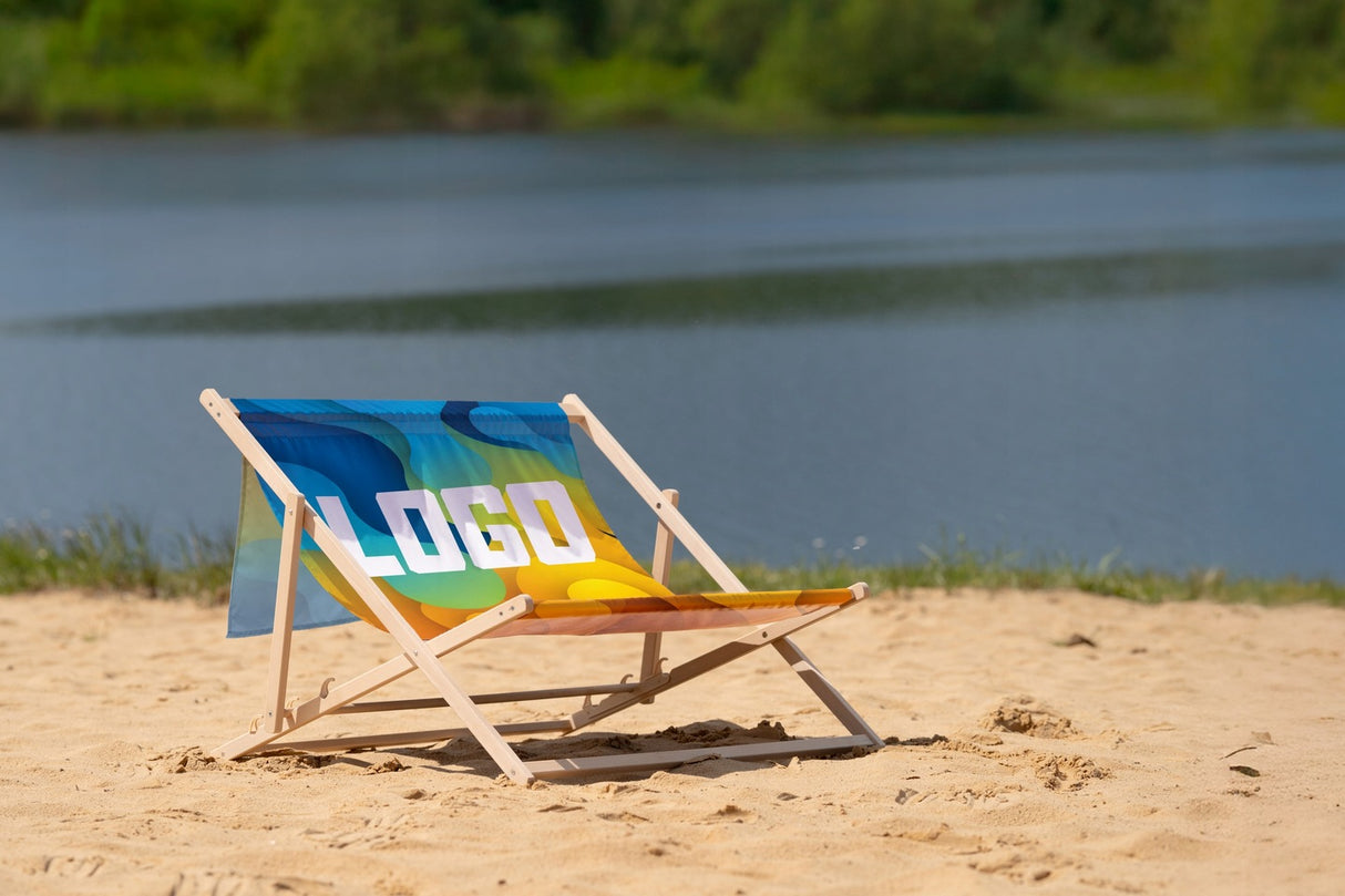 Leżak drewniany - Podwójny REKLAMOWY + Zwiewka