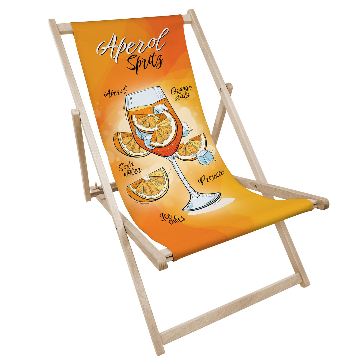 Leżak drewniany APEROL DRINK