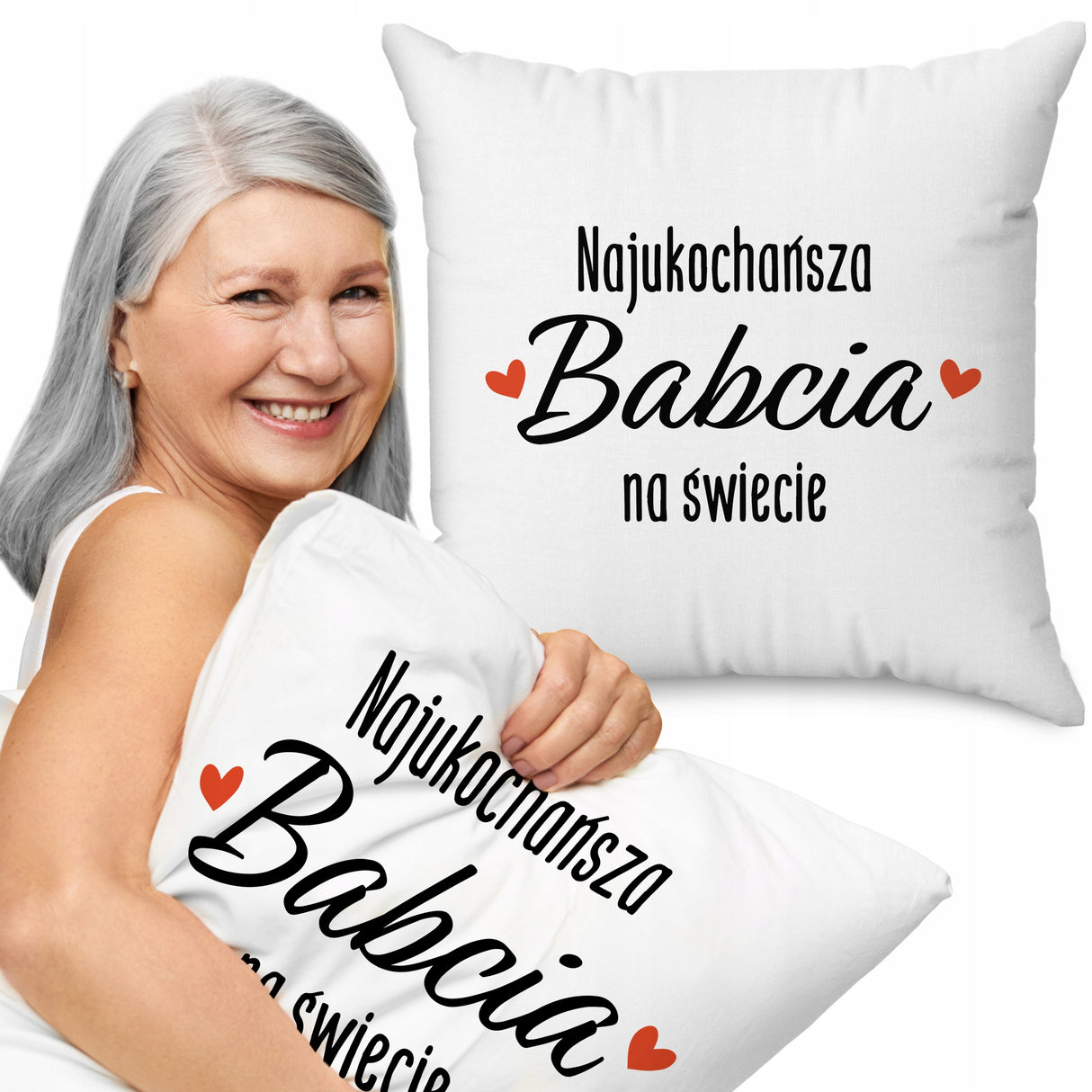 Poduszka na Dzień Babci - Najukochańsza Babcia na Świecie Prezent na Dzień Babci