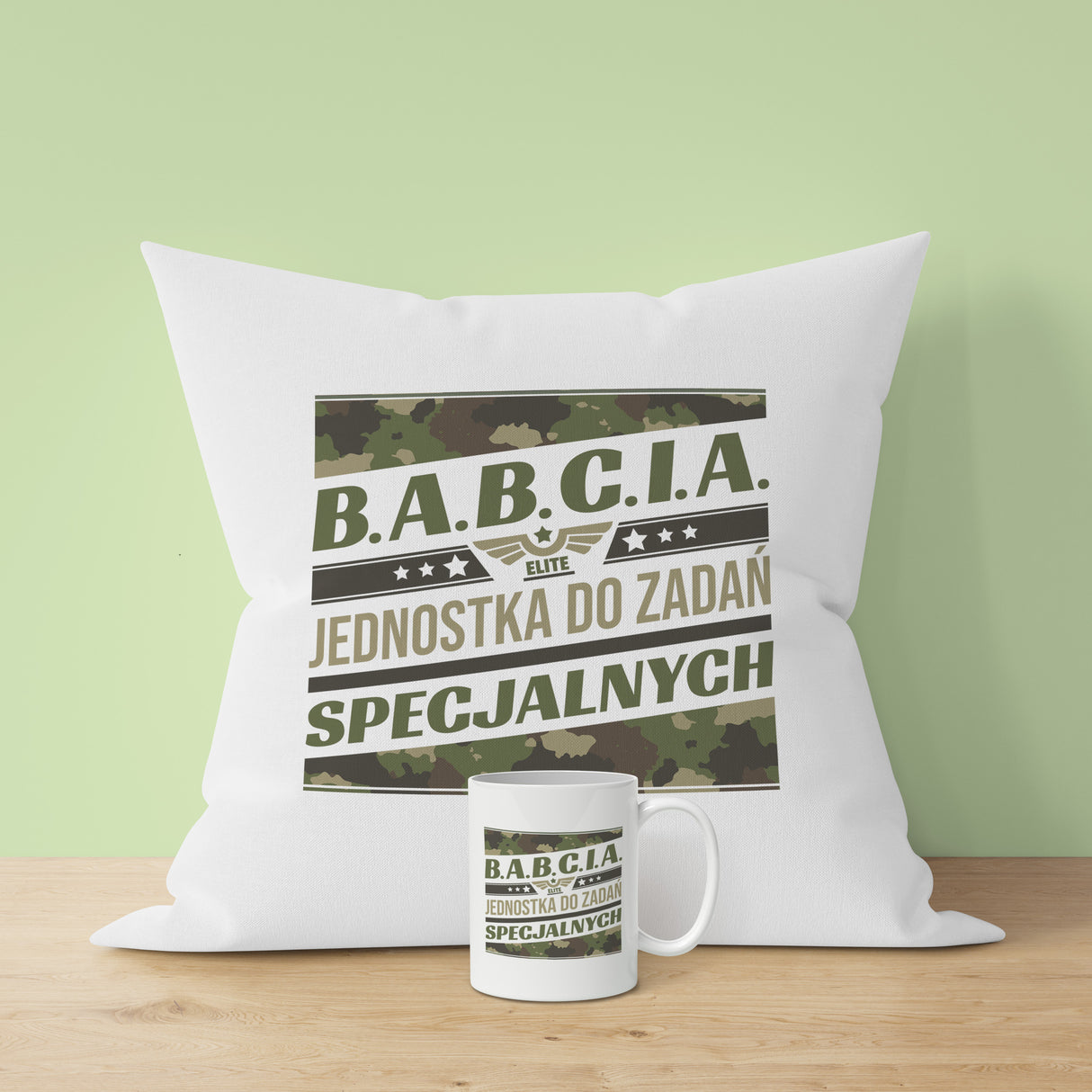Zestaw Poduszka Kubek Dziadek Babcia Jednostka do zadań Specjalnych Prezent na Dzień Babci i Dziadka