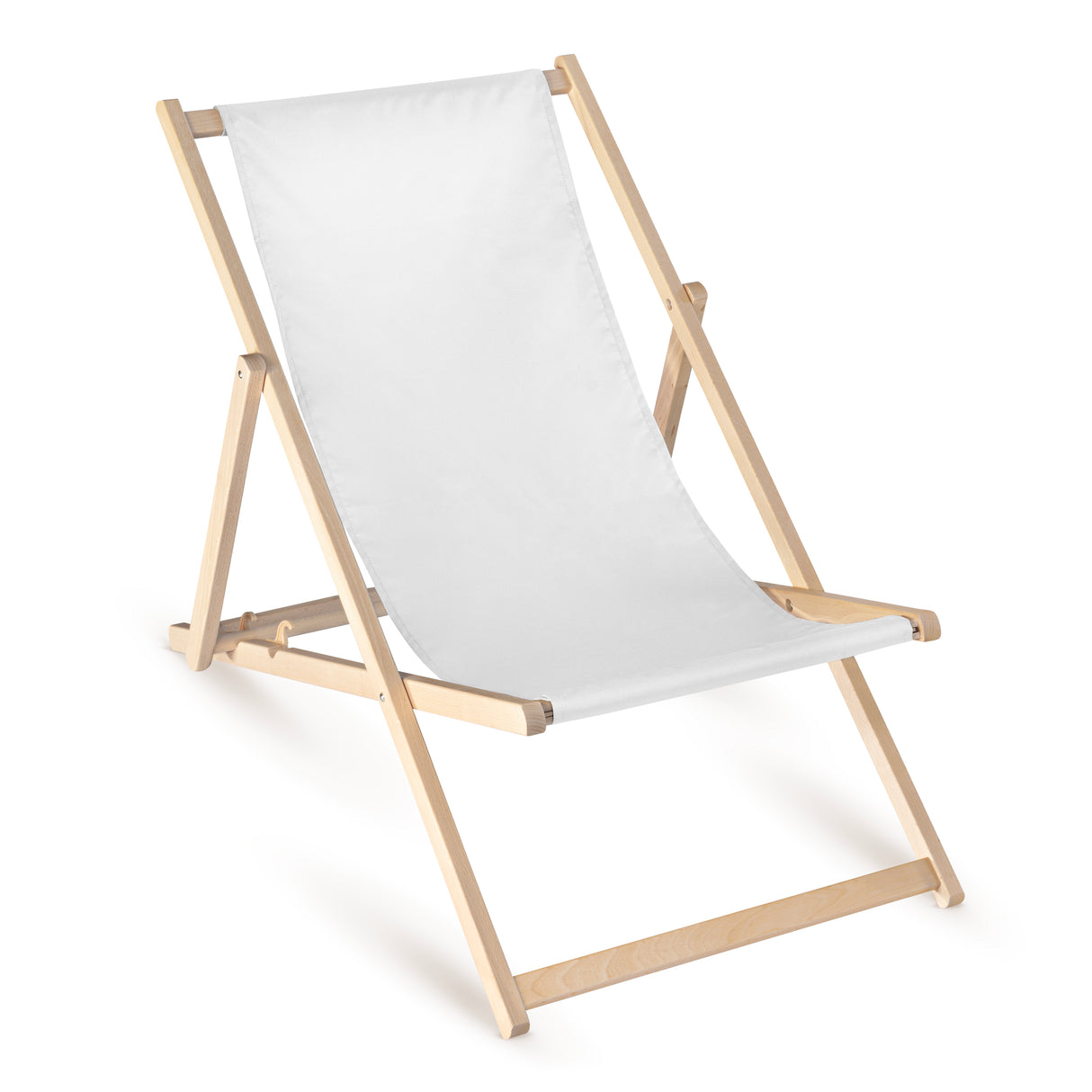 Leżak drewniany - RÓŻNE KOLORY Biały