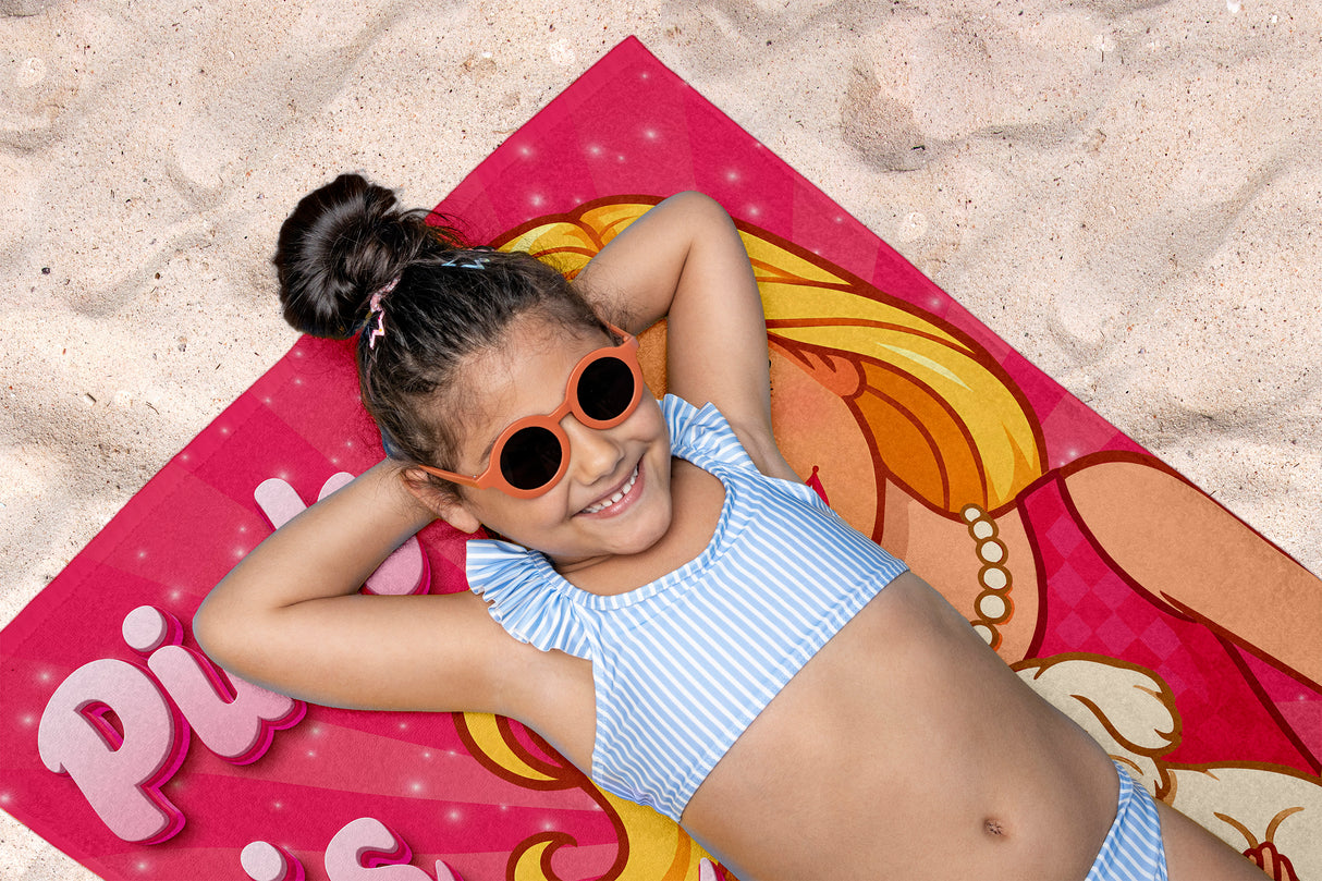 Ręcznik z Mikrofibry Dzięciecy 60x75 BARBIE PINK SUPERPOWER