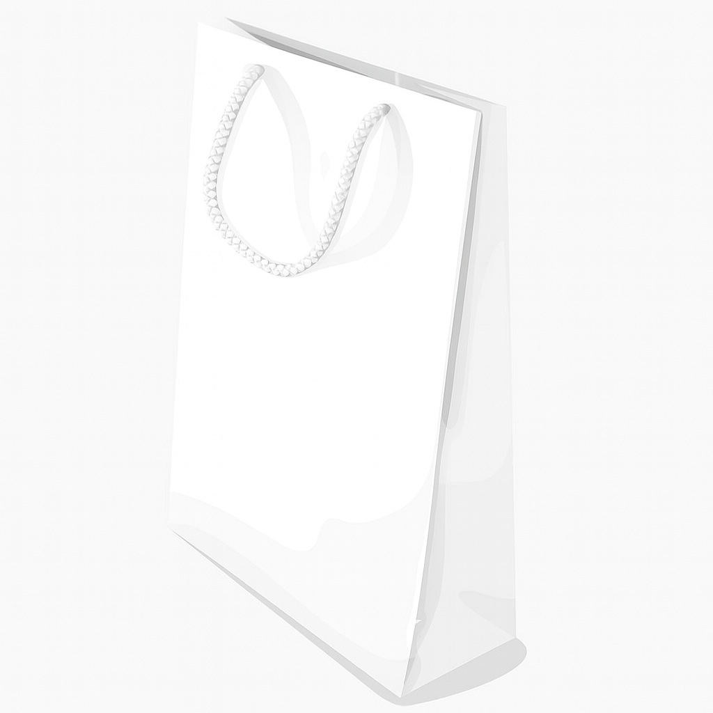 Torba laminowana z uchwytem sznurkowym 170x70x250mm Biała