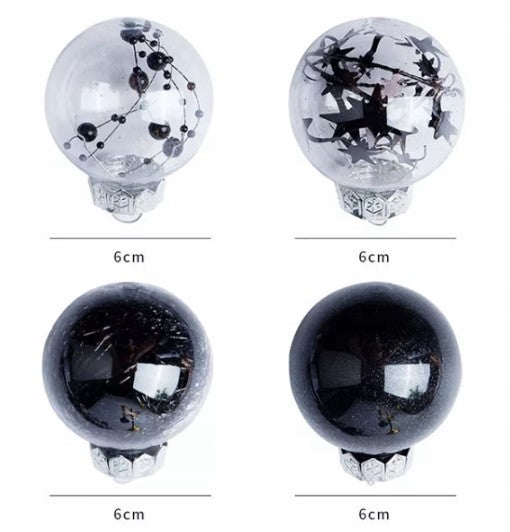 Bombki choinkowe CZARNE 24szt.