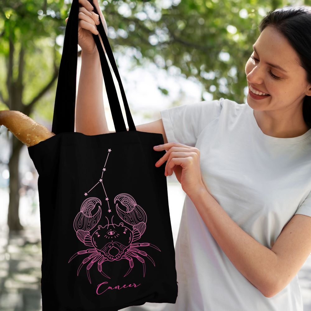 Torba bawełniana z nadrukiem Czarna RAK