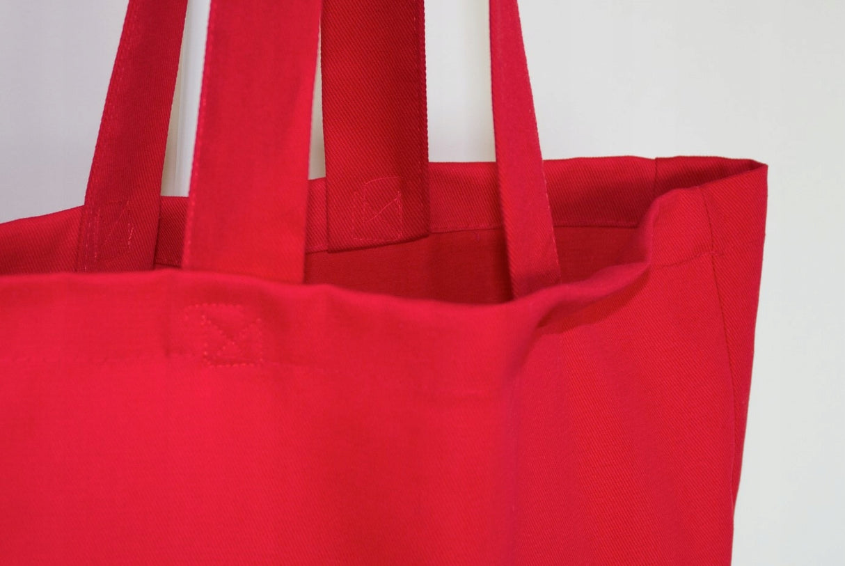 Torba Bawełniana 380x420mm Czerwona Uchwyt: 70 cm
