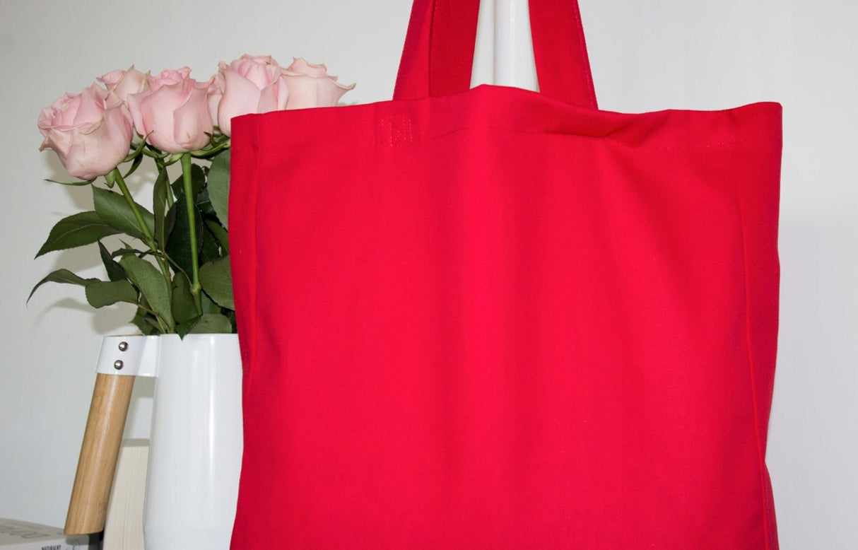 Torba Bawełniana 380x420mm Czerwona Uchwyt: 70 cm