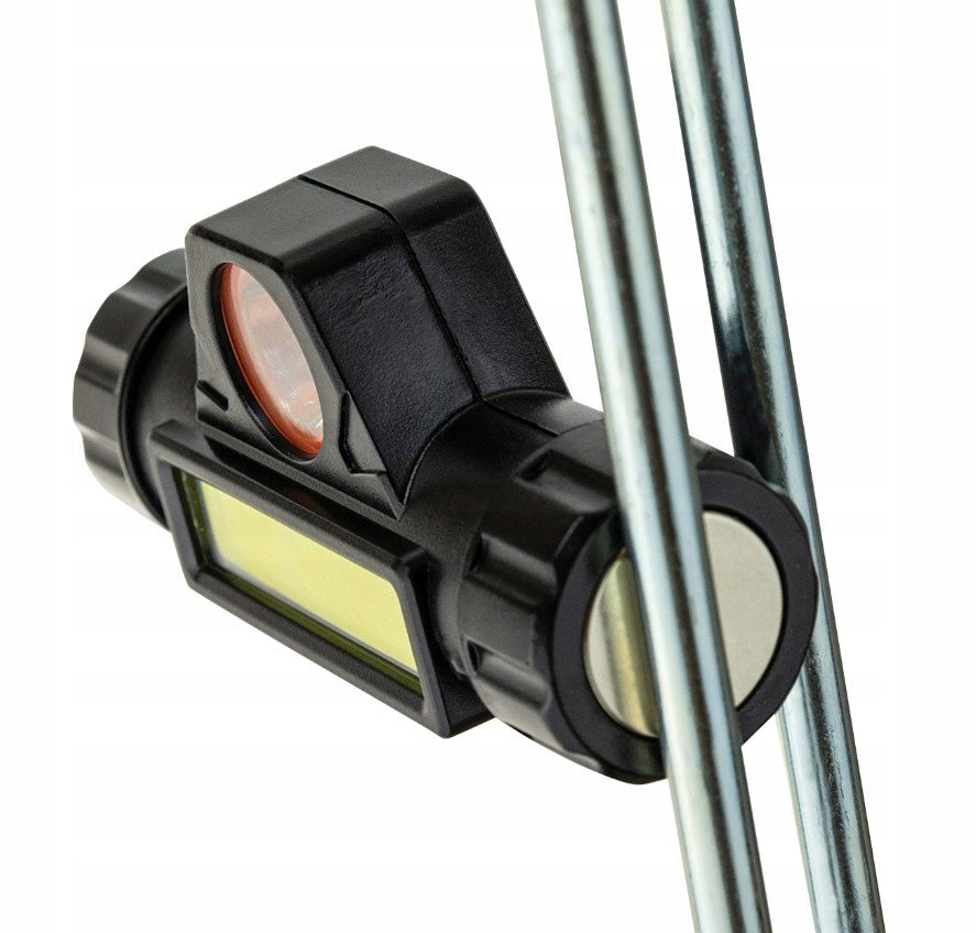 Akumulatorowa latarka czołowa COB 4w1 wodoodporna