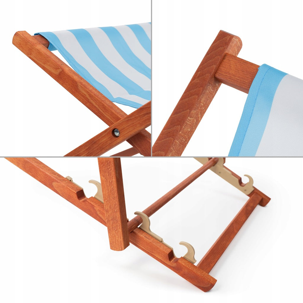 Leżak Drewniany PINA COLADA - Pomarańczowy Stelaż