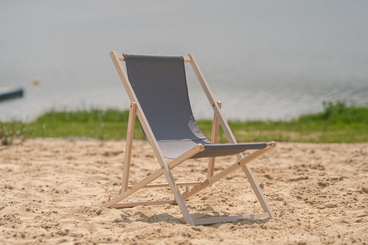 Leżak drewniany z nadrukiem AKWARELA NA CZARNYM